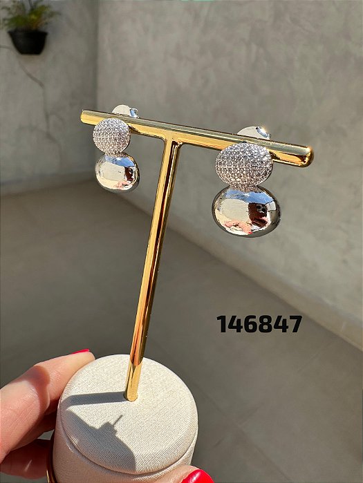 Brinco micro zircônia branco