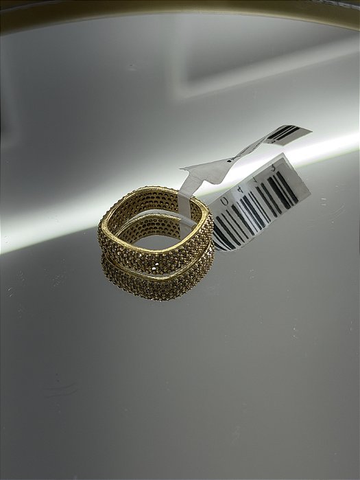 Anel aparador micro zircônia dourado