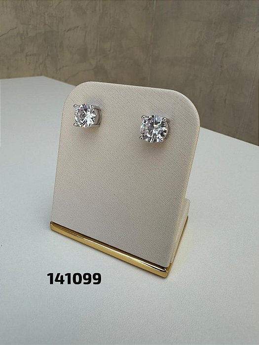 Brinco ponto de luz cristal branco