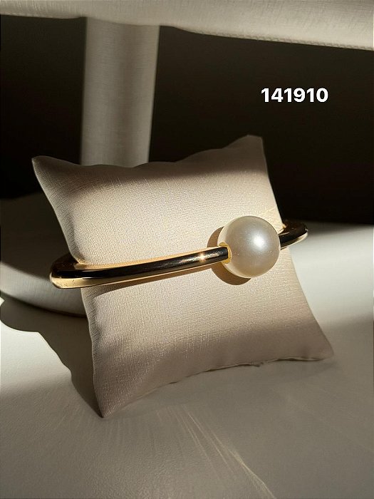 Bracelete pérola dourado
