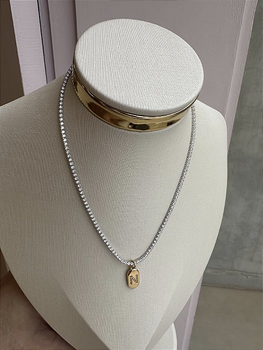 Choker rivera letra N bicolor