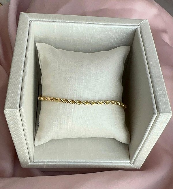 Pulseira cordão baiano dourado