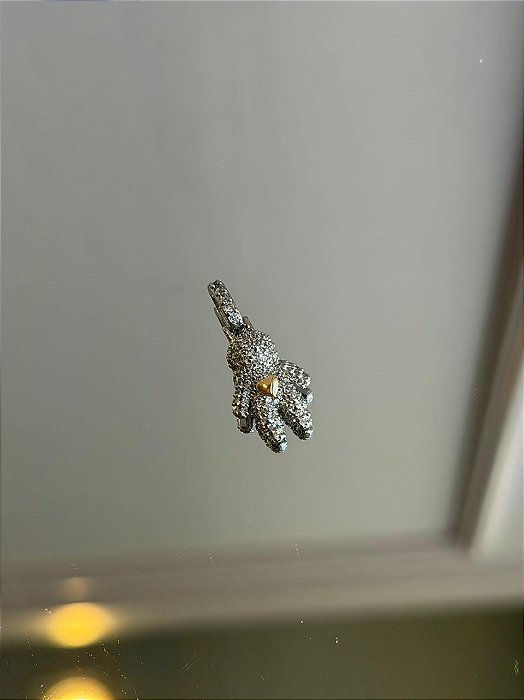 Pingente menino micro zircônia bicolor