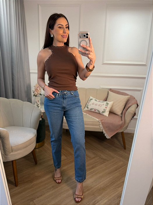 Calça jeans mom Ariane