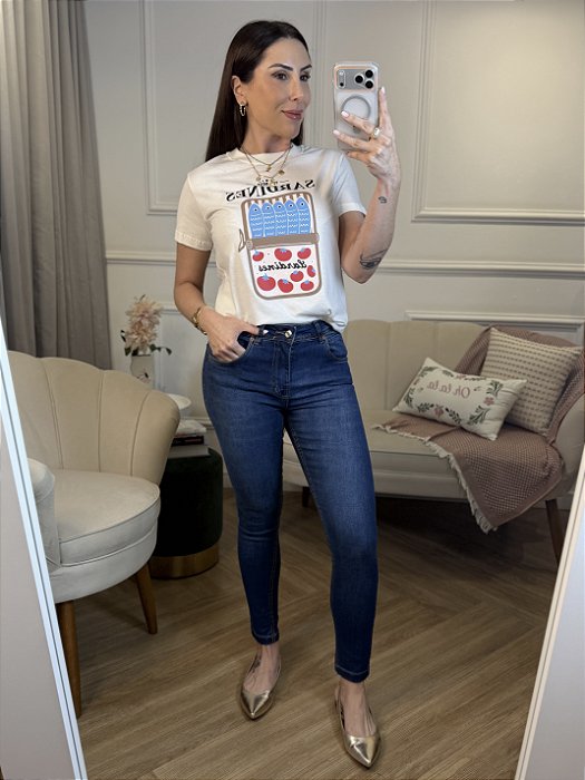 Calça jeans cigarrete Kelly