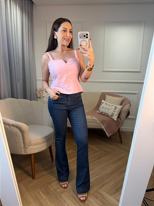Calça jeans flare Camila