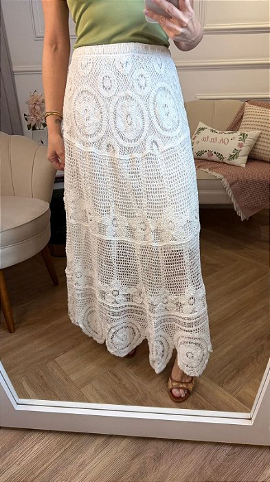Saia longa crochê Marlene