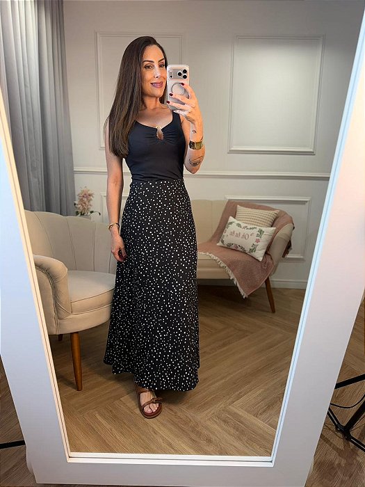 Saia longa poá Nicole