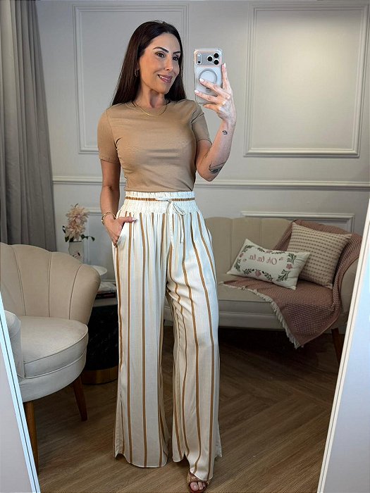 Calça pantalona Marina