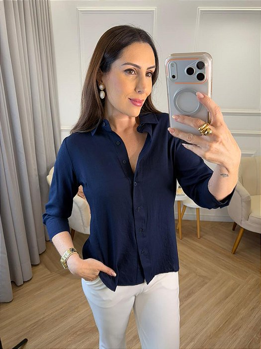 Camisa lisa 3/4 Iara