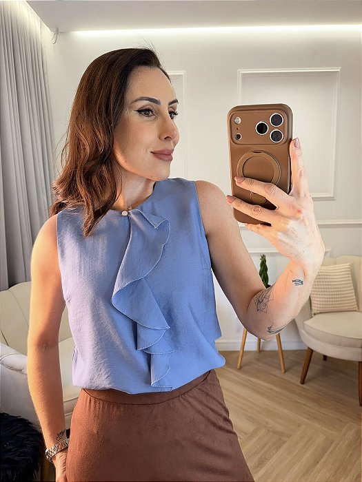 Blusa cavada babados Beatriz