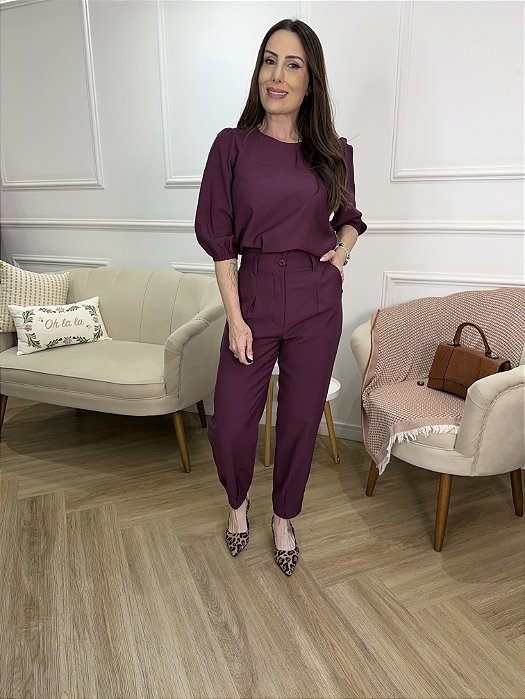 Calça alfaiataria cenoura Jasmim