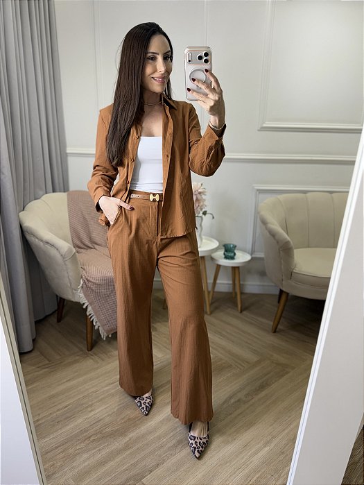 Conjunto camisa com calça Leila