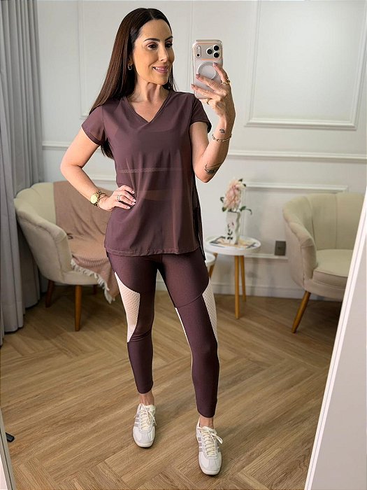 Blusa tule de poliamida Chloe