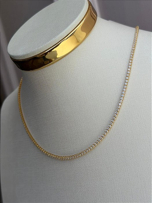 Choker riviera dourado