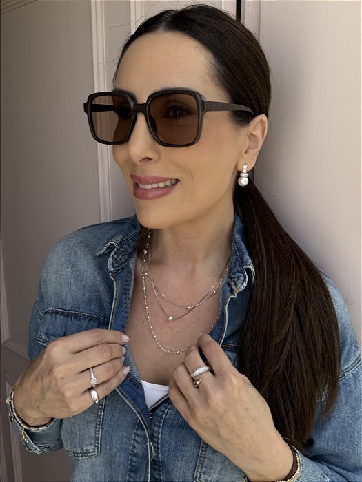 Brinco micro zircônia pérola BR