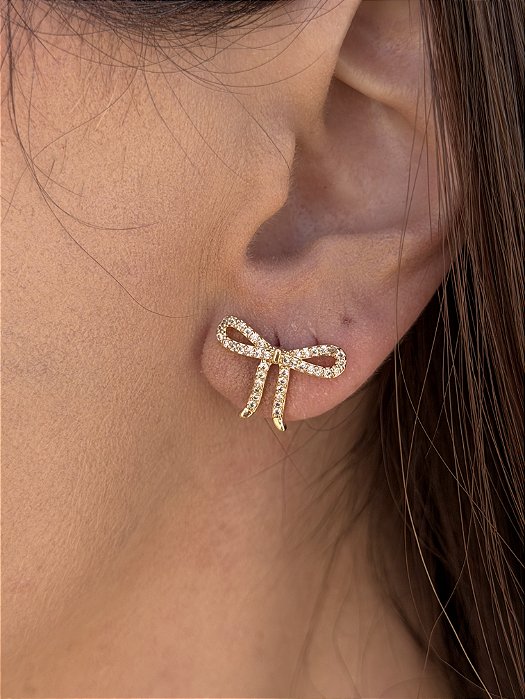 Brinco laço micro zirconia