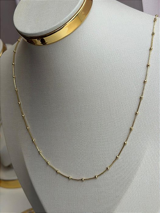 Chocker veneziana bolinha 35cm