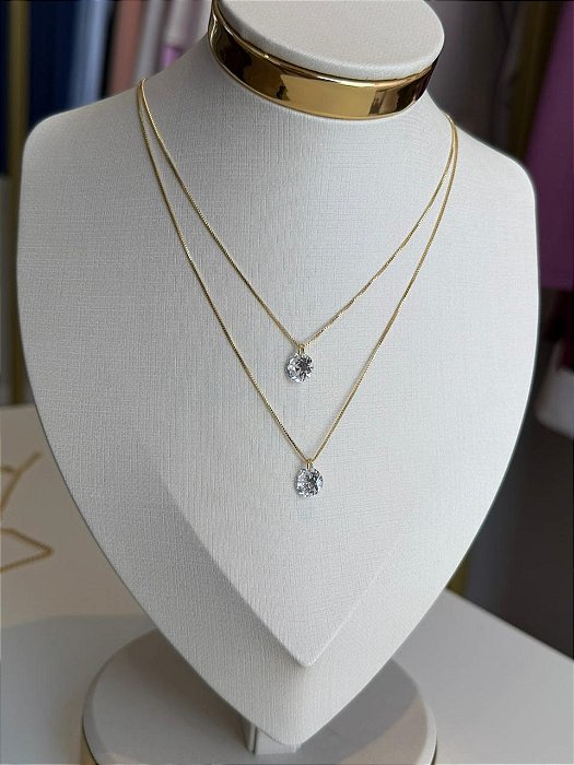 Colar ponto de luz médio