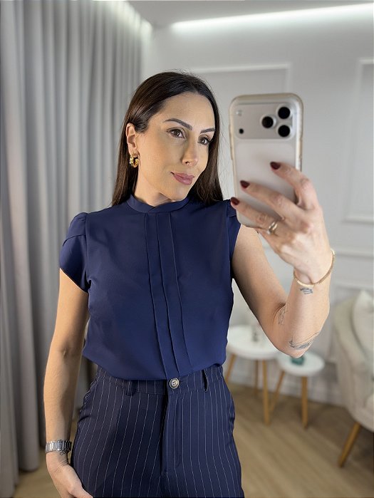 Blusa crepe manga tulipa Janaína