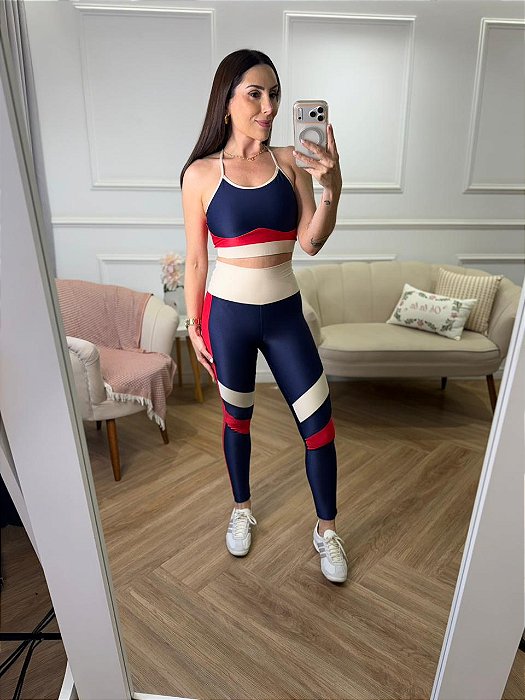 Conjunto legging e top poliamida Larissa