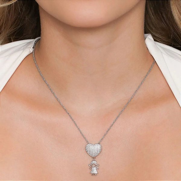 Colar cordão baiano menina branco