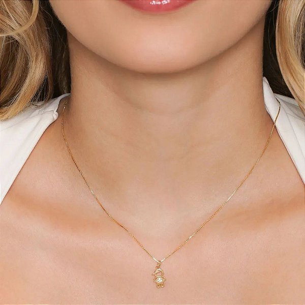 Colar menino cravejado