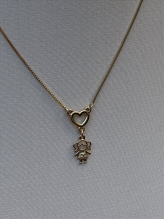 Colar coração menina dou