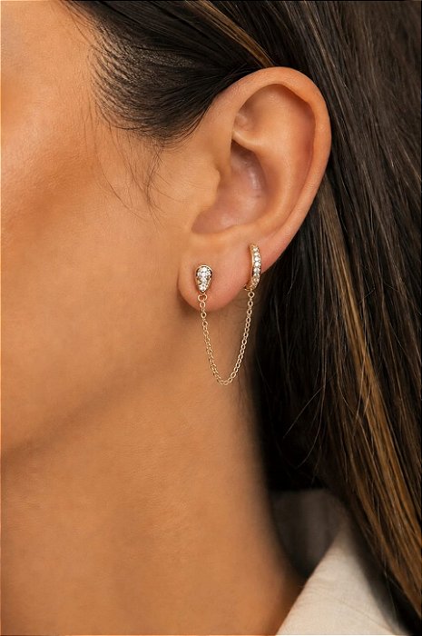 Brinco earline arg gota zir dou