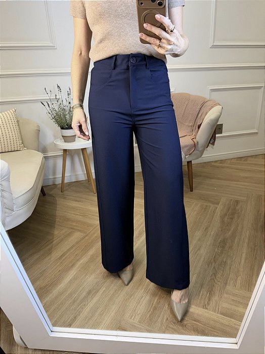 Calça alfaiataria pantalona Milão