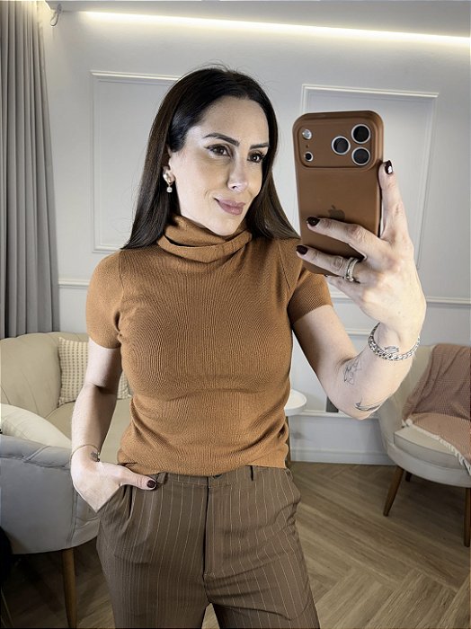 Blusa lã modal gola alta Amanda