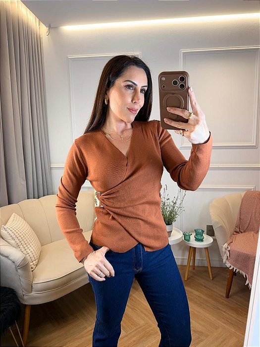 Blusa modal transpassada Santiago