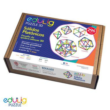 Quebra-Cabeça Edulig Puzzle 3D Sólidos Platônicos