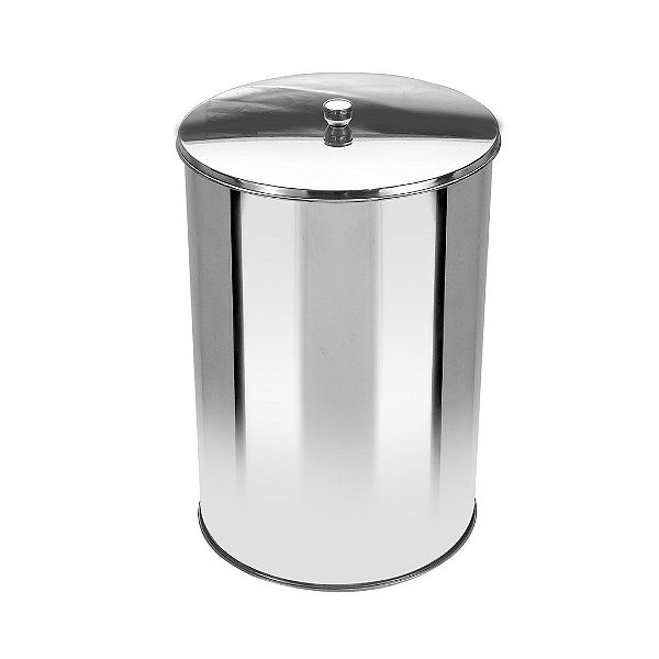 Lixeira Office Com Tampa em Aço Inox 10L - OR3