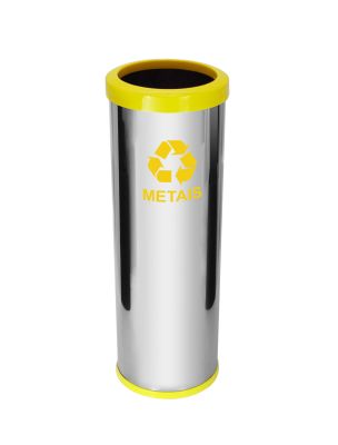 Lixeira em Aço Inox Com Aro Plástico 30L - C44