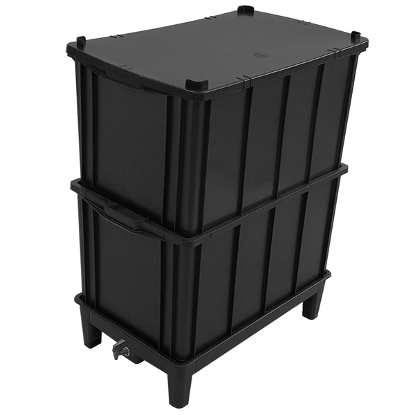 Kit Composteira Caixa 61L C/ Torneira e Pé - KITCX4D