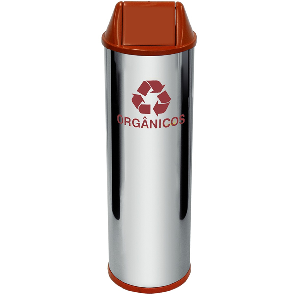Lixeira em Aço Inox com Tampa Vai-Vem 30L - C46