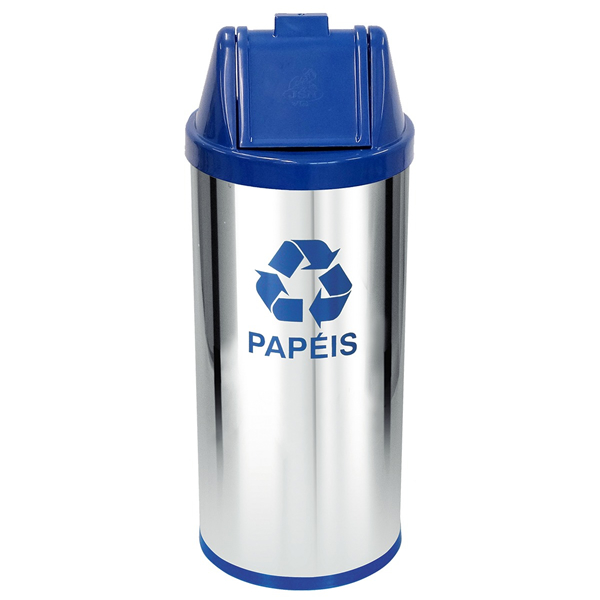 Lixeira em Aço Inox com Tampa Vai-Vem 50L - C47