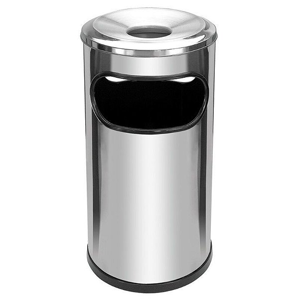 Cinzeiro Lixeira em Aço Inox com Aro em Alumínio 22L - C2A