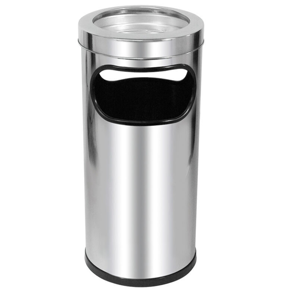 Cinzeiro Lixeira em Aço Inox com Aro Inox 22L - C2
