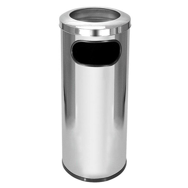Cinzeiro Lixeira em Aço Inox com Aro Inox 50L - C18