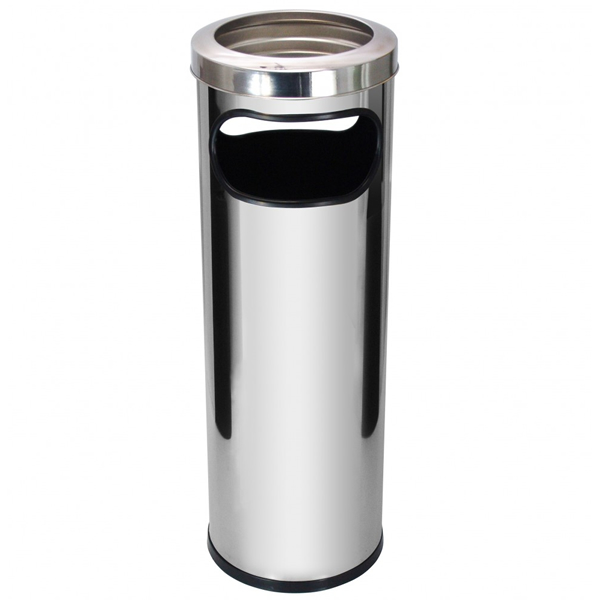 Cinzeiro Lixeira em Aço Inox com Aro Inox 30L - C18A