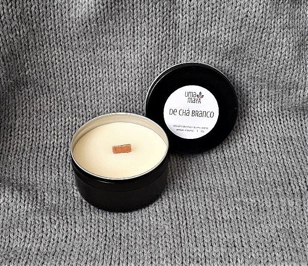 Vela Uma Maya de Chá Branco Wood 90g Trip
