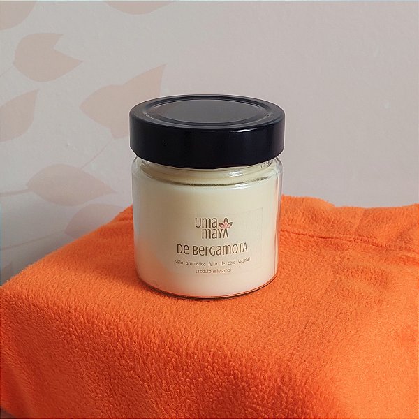 Vela Uma Maya de Bergamota 180g wood