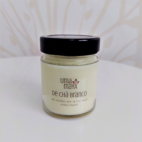 Vela Uma Maya de Chá Branco 100g wood