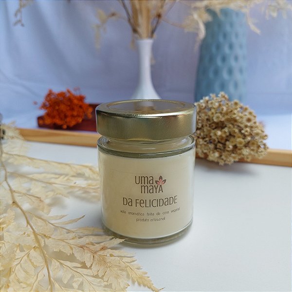 Vela Perfumada da Felicidade 100g, aromas UMA MAYA