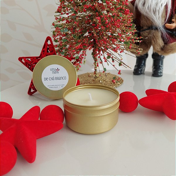 Vela Uma Maya de Chá Branco 90g Trip Gold