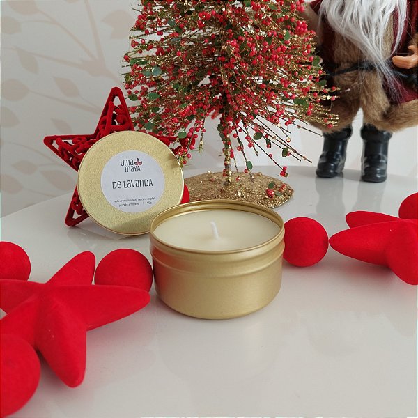Vela Uma Maya de Lavanda 90g Trip Gold