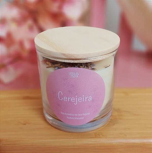 Vela Uma Maya de Cerejeira 180g FLOWERS pavio de algodão