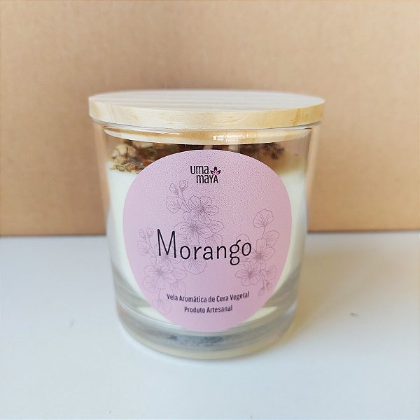 Vela Uma Maya de Morango 180g FLOWERS pavio de algodão